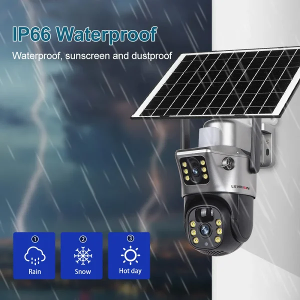 LS VISION 4K 8MP Dual Screen Solar Camera Outdoor Wireless 4G/WiFi PTZ Dual Lens Security Protection Auto Tracking CCTV Cameras - AliExpress 30 - Image 6