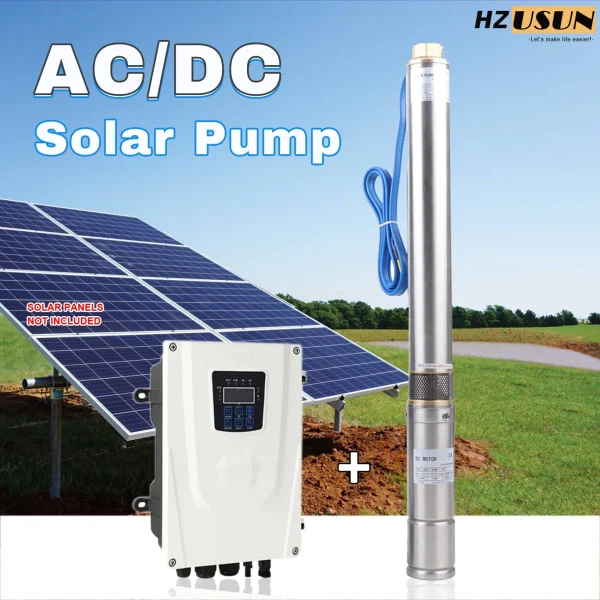 3 In Hybrid Solar Submersible Bore Deep Well Water Pump with MPPT Controller DC AC Solar Powered Pressure Pump for Irrigation - AliExpress 13