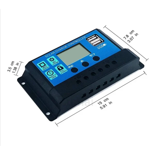 Small 50A 60A PWM Solar Charge Controller 12V 24V Auto LCD Dualusb 5V Output Solar Panel Regulator Battery Charger Controller - AliExpress 13 - Image 4