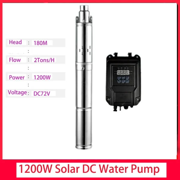 180M Head Solar Water Pump 1200W DC72V With MPPT Controller Household Solar Brushless Deep Well Pump Flow Rate 2000L Per Hour - AliExpress 13