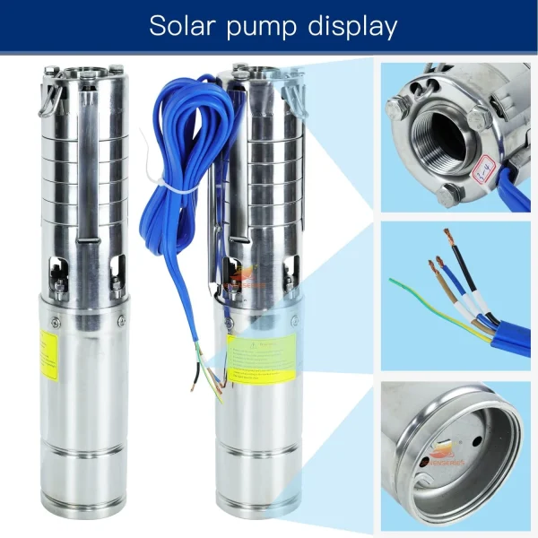 2HP Hybrid DC AC Solar Powered High Pressure Farm Pump Solar Agricultural Drip Irrigation Sprinkler Booster Water Pumps for Sale - AliExpress 13 - Image 3