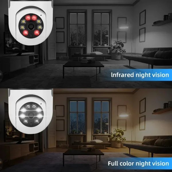 Bulb E27 Surveillance Camera Full Color Night Vision Automatic Human Tracking Zoom Indoor Security Monitor Wifi Miini IP Camera - AliExpress 30 - Image 2