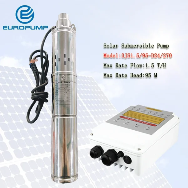 Solar water pump 2 years warranty 270w 0.4HP Submersible Pump SS304 24v Best Price Of 3“ DC solar water pump for garden and farm - AliExpress - Image 4