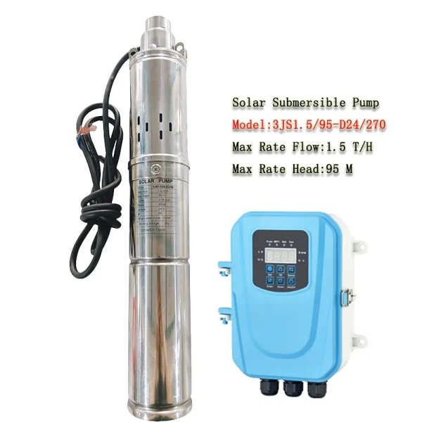 Solar water pump 2 years warranty 270w 0.4HP Submersible Pump SS304 24v Best Price Of 3“ DC solar water pump for garden and farm - AliExpress