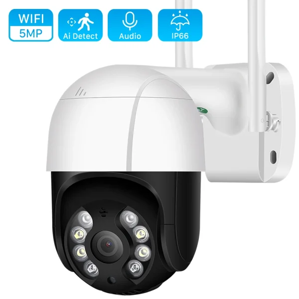 5MP PTZ Wifi Camera Outdoor HD 1080P 4X Zoom Ai Human Detect Auto Tracking WiFi IP Camera 2MP Color IR Night Vision CCTV Camera - AliExpress 30