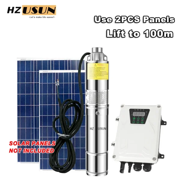 HZUSUN 1 HP Solar Screw Submersible Borewell Jet Pump Price 0.75 KW BLDC Off Grid Solar Cell Deep Well Water Transfer Pump Kits - AliExpress 13