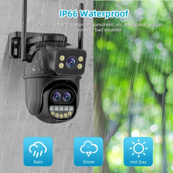 9MP 5K HD WiFi IP Camera Outdoor 8x Zoom Three Lens Dual Screen PTZ Camera Auto Tracking Home Security CCTV Surveillance 4MP Cam - AliExpress 30 - Image 3