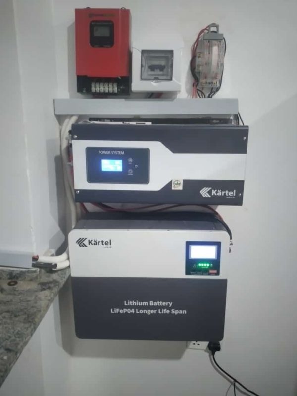 2.5kva Inverter With 2.5KWH Kartel Lithium Ion Battery