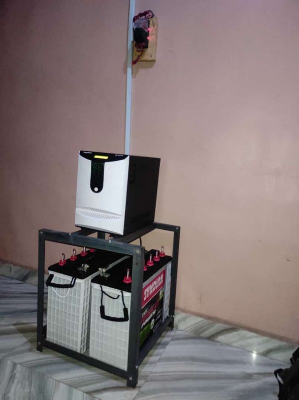 2kva inverter + 2 batteries installation