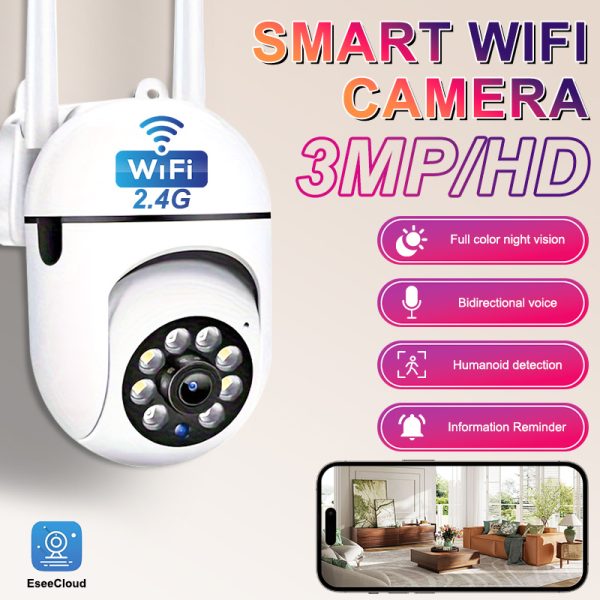 1pc Teruhal 1440P HD Smart WiFi Security Camera, Indoor Surveillance with Auto Tracking, Day/Night Vision, People/Pet Detection, 2.4GHz Wi-Fi, Motion Alerts, Live Video, Weatherproof ABS Resin, USB Powered, No Battery Required - Image 6