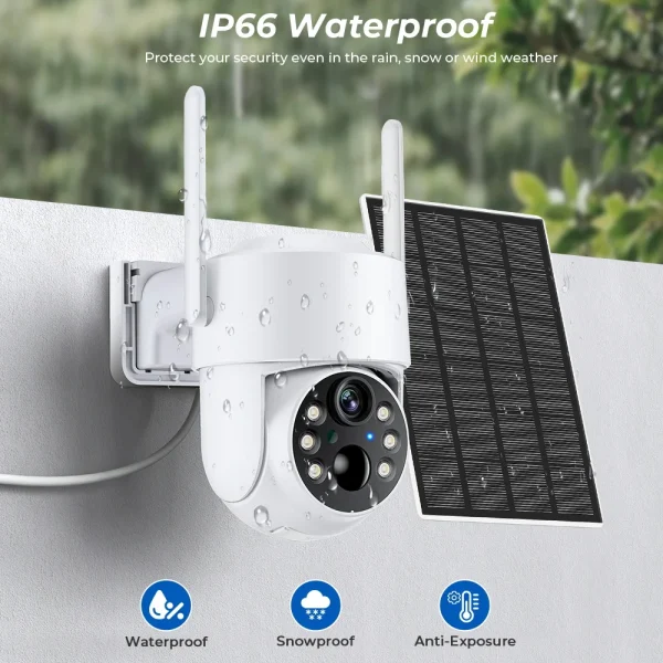 WiFi PTZ Camera Outdoor Wireless Solar IP Camera 4MP HD Built-in Battery Video Surveillance Camera Long Time Standby iCsee APP - AliExpress 30 - Image 4