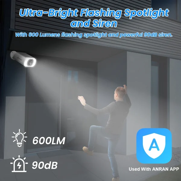 ANRAN Outdoor Solar Security Camera with Battery 3MP 2.4G WIFI Camera Battery Cloud Storage Color Night Vision Can't Add NVR - AliExpress 30 - Image 4