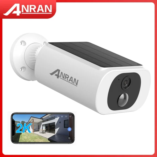 ANRAN Outdoor Solar Security Camera with Battery 3MP 2.4G WIFI Camera Battery Cloud Storage Color Night Vision Can't Add NVR - AliExpress 30