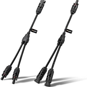 BougeRV Solar Connectors Y Branch Parallel Adapter Cable Wire Plug Tool Kit for Solar Panel  Patio, Lawn & Garden