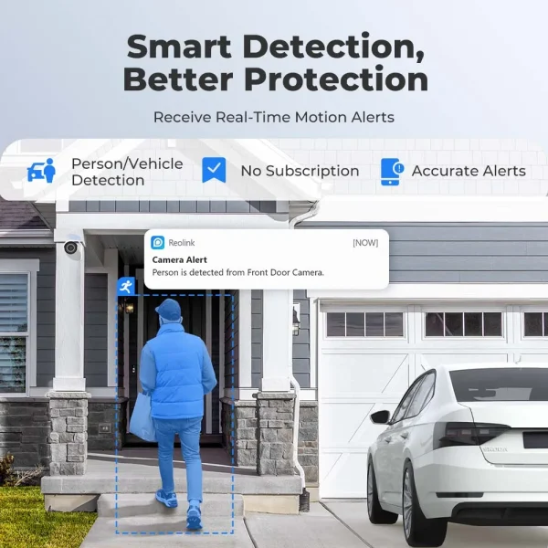 Reolink Smart IP Camera 5MP PoE Outdoor Infrared Night Vision Bullet Camera Featured with Person/Vehicle Detection RLC-510A - AliExpress 30 - Image 3