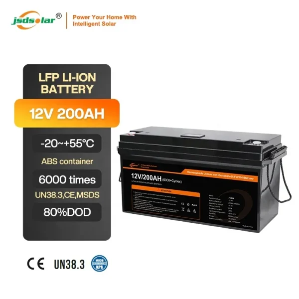 Jsdsolar Full capacity High Efficiency Deep Cycle Lithium Ion Battery 12V 24V 100Ah 200Ah LiFePO4 Battery Pack with BMS - Image 2