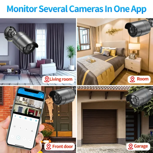 AZISHN H.265+ 8CH 5MP AHD DVR Kit CCTV System Motion Detection HD Outdoor IP66 Bullet Camera XMEye APP P2P Surveillance Set - AliExpress 30 - Image 4