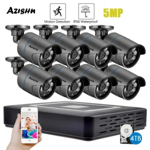 AZISHN H.265+ 8CH 5MP AHD DVR Kit CCTV System Motion Detection HD Outdoor IP66 Bullet Camera XMEye APP P2P Surveillance Set - AliExpress 30